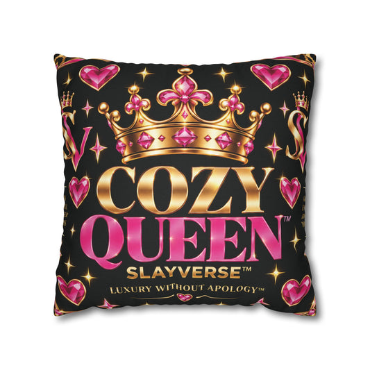 Cozy Queen™ Luxury Throw Pillow Cover | SlayVerse™ Gifts