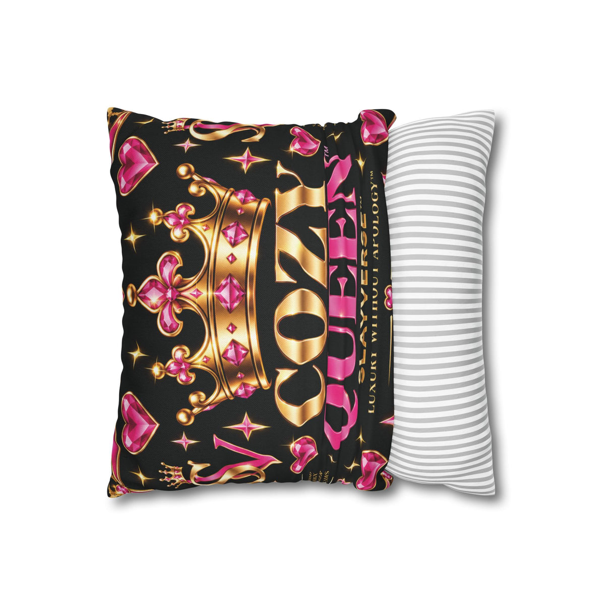 Cozy Queen™ Luxury Throw Pillow Cover | SlayVerse™ Gifts