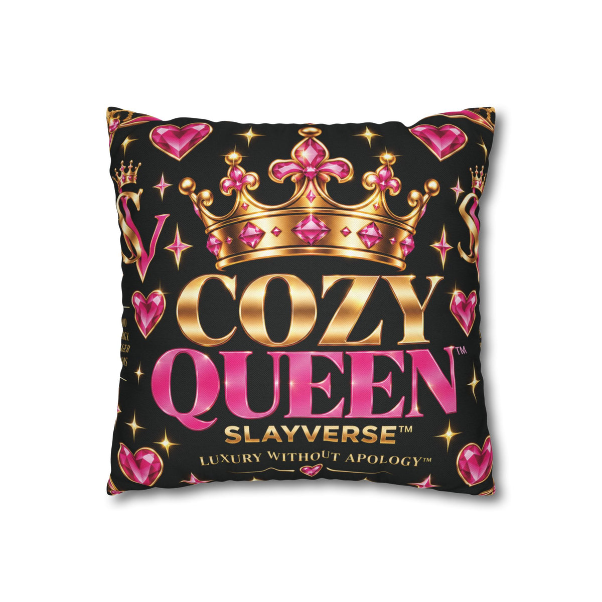 Cozy Queen™ Luxury Throw Pillow Cover | SlayVerse™ Gifts