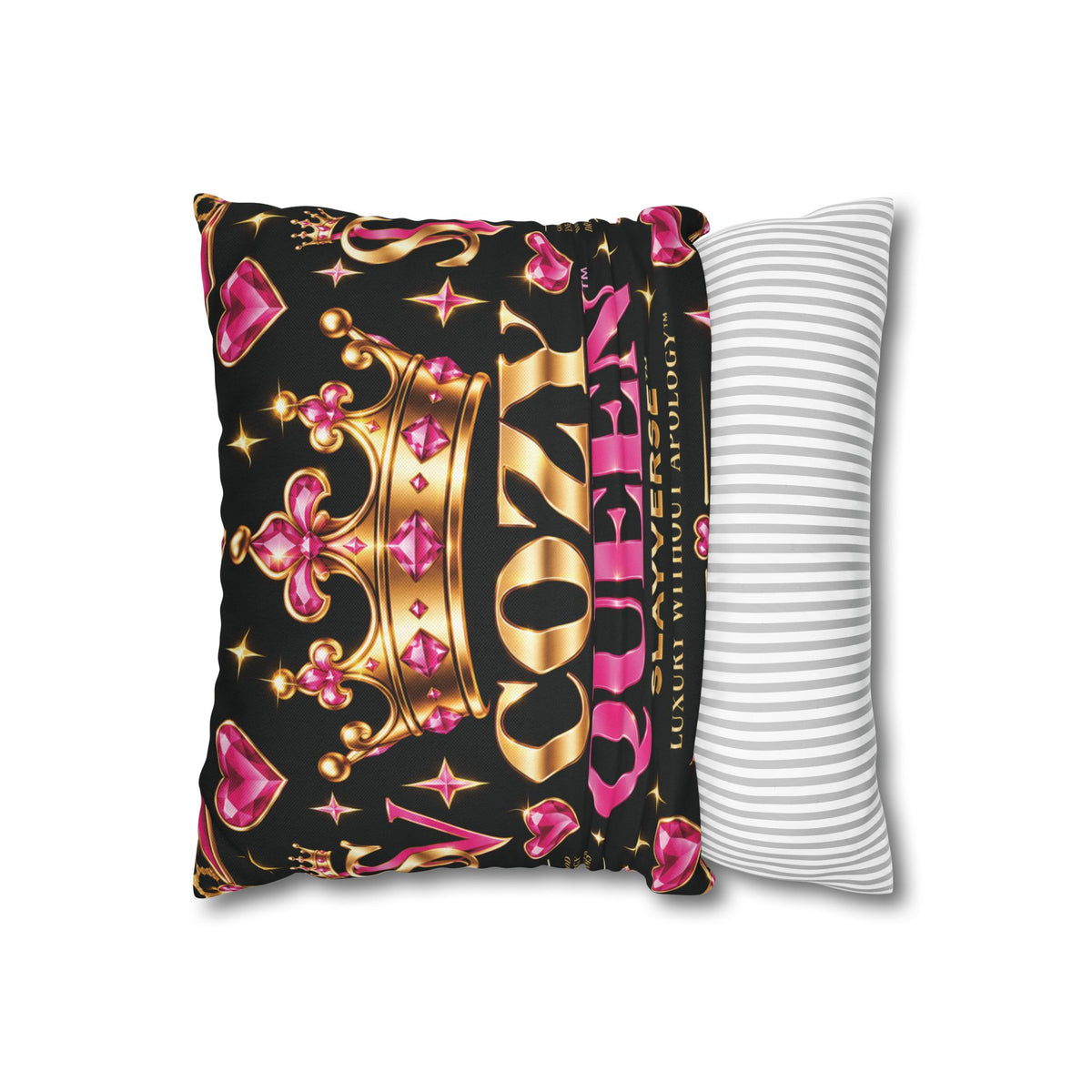 Cozy Queen™ Luxury Throw Pillow Cover | SlayVerse™ Gifts
