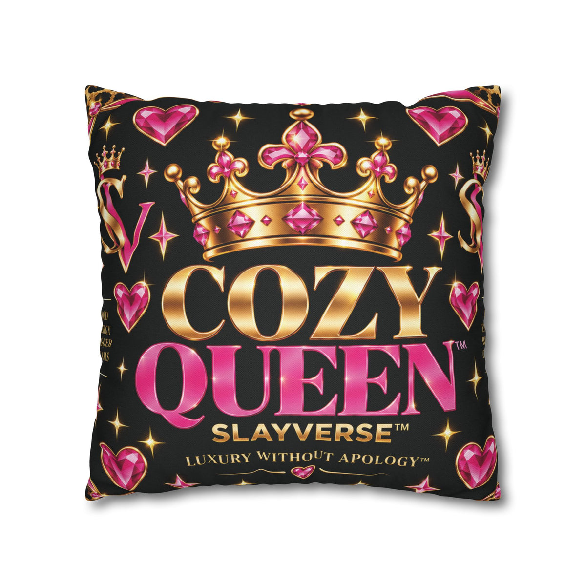 Cozy Queen™ Luxury Throw Pillow Cover | SlayVerse™ Gifts