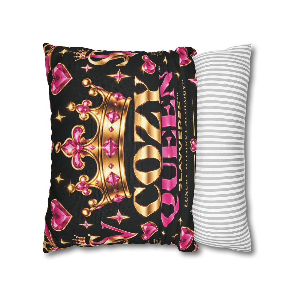 Cozy Queen™ Luxury Throw Pillow Cover | SlayVerse™ Gifts