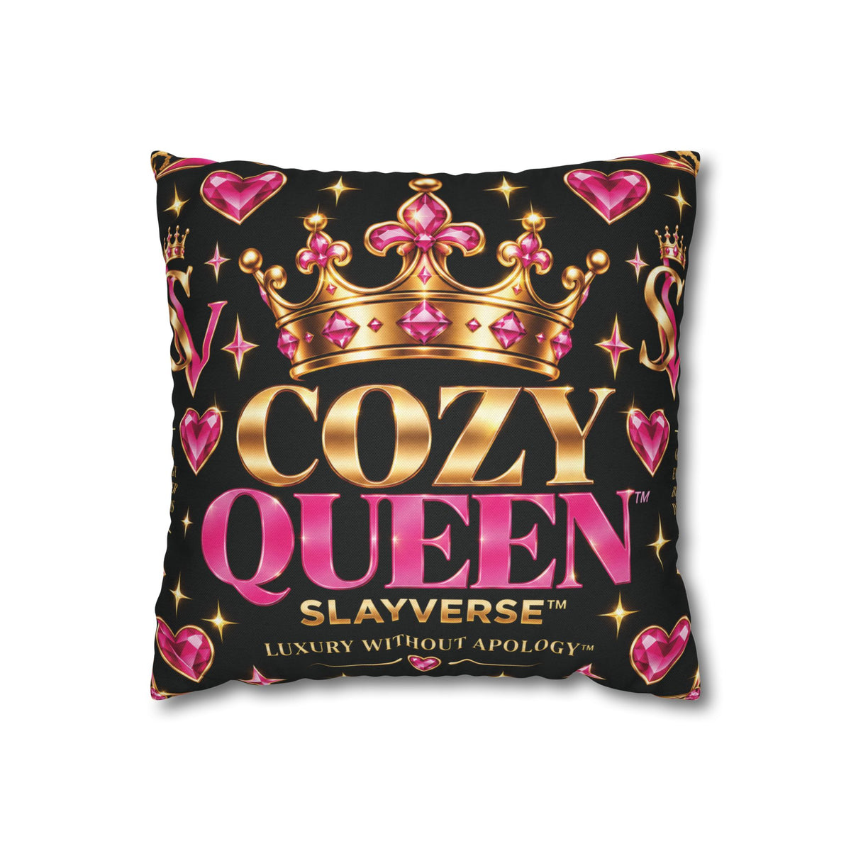 Cozy Queen™ Luxury Throw Pillow Cover | SlayVerse™ Gifts