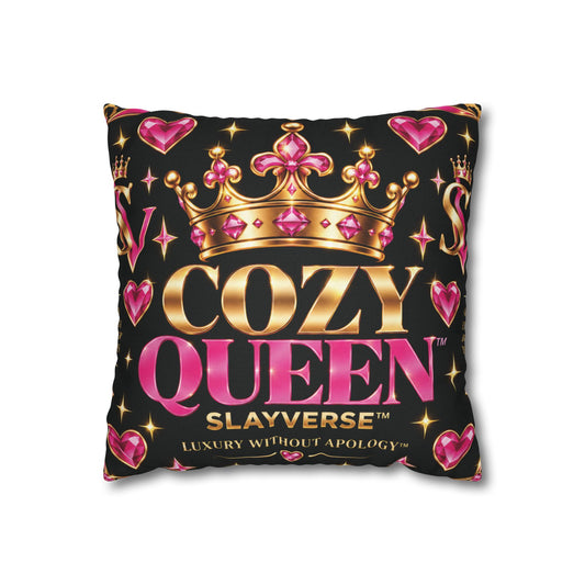 Cozy Queen™ Luxury Throw Pillow Cover | SlayVerse™ Gifts