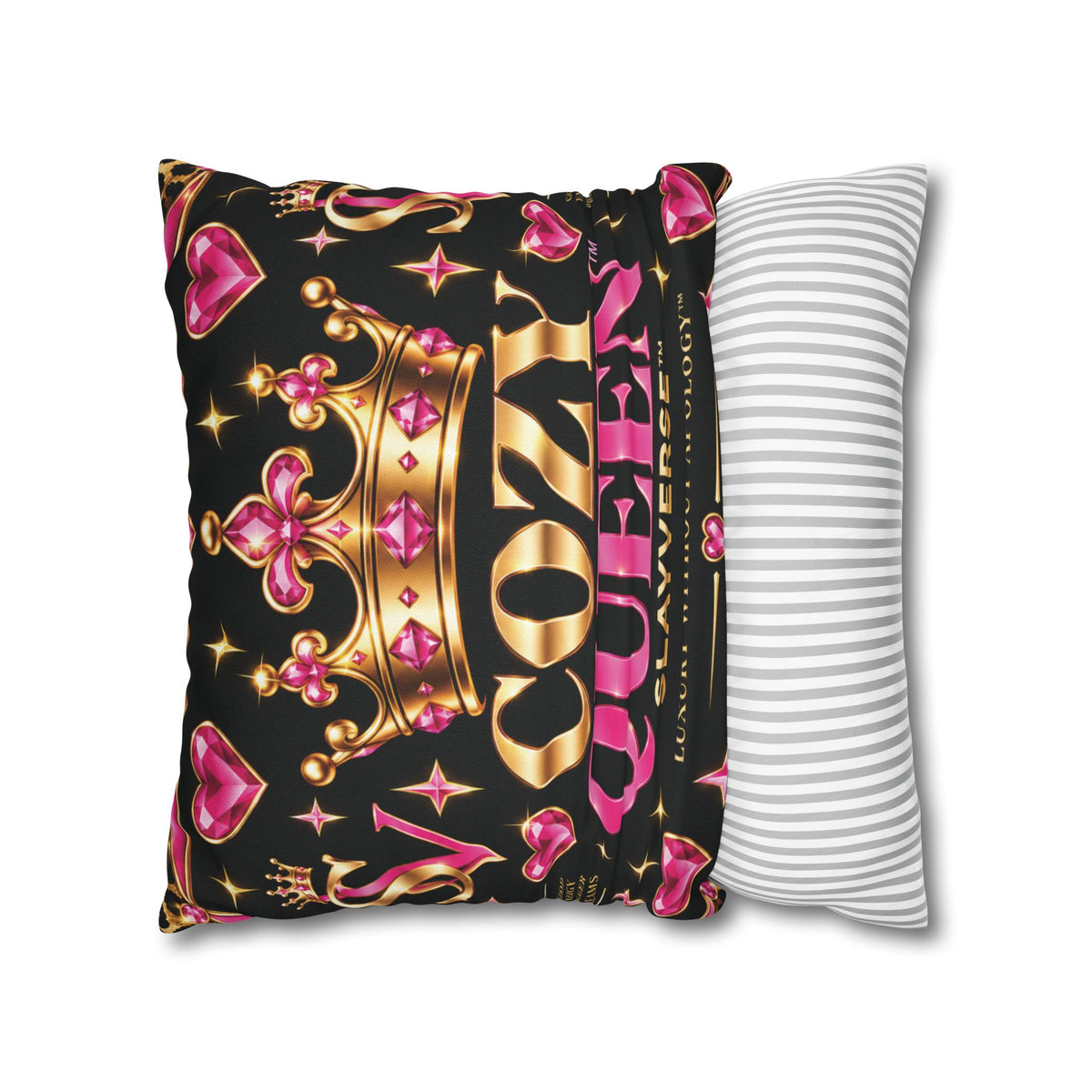 Cozy Queen™ Luxury Throw Pillow Cover | SlayVerse™ Gifts
