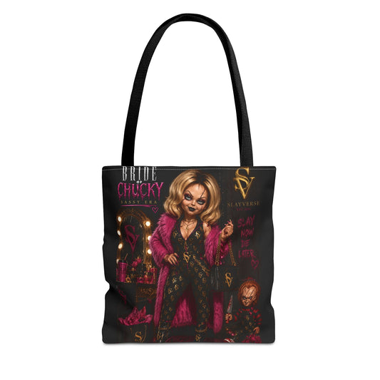 SlayVerse™ Bride of Chucky – Sassy Era All-Over Print Tote Bag