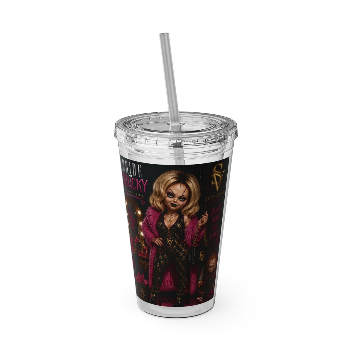 Bride of Chucky Luxury Sunsplash Tumbler | Horror Glam Collection